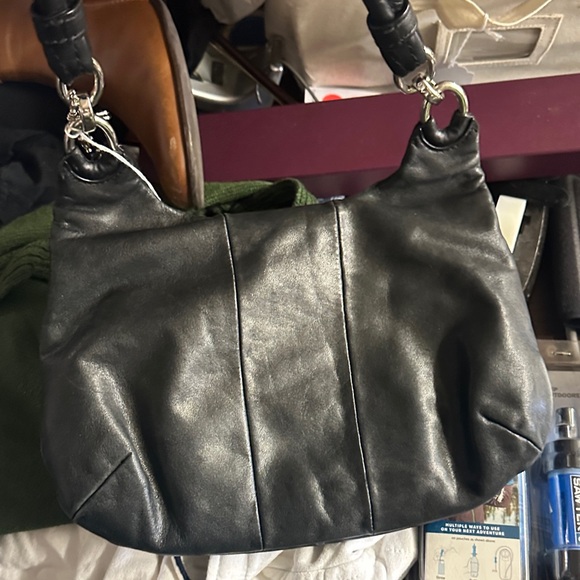 Coach Black Leather Flap Shoulder Bag - Picture 3 of 7